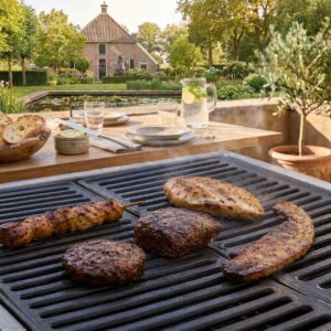 Barbecue Groep vlees en vis